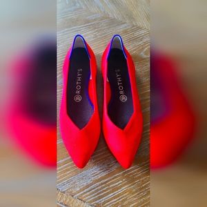 Rothy's Size 9 Red Pointed Toe Flats